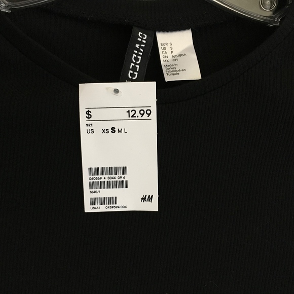 NWT H&M Black Crop Top💥FINAL $ - Picture 3 of 3